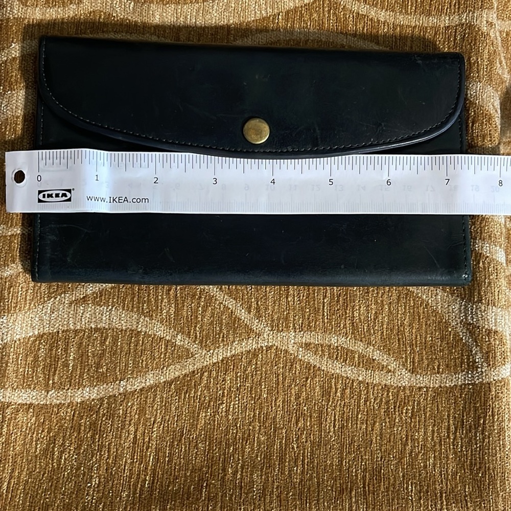 COACH vintage Envelope Black Leather Wallet